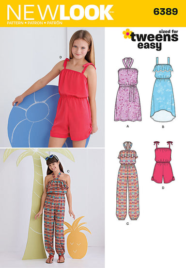 NL6389 Girls' Easy Jumpsuit, Romper and Dresses from Jaycotts Sewing Supplies