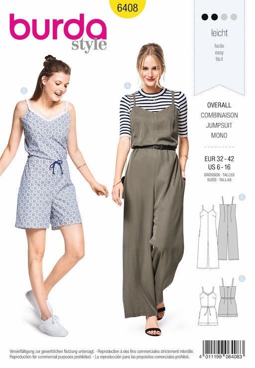 BD6408 Misses Jumpsuit Pattern | Various Lengths from Jaycotts Sewing Supplies