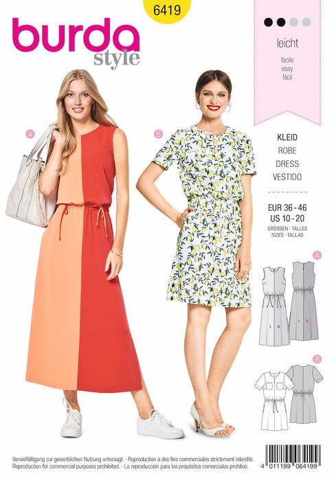 BD6419 Dress Pattern | Short Sleeves from Jaycotts Sewing Supplies