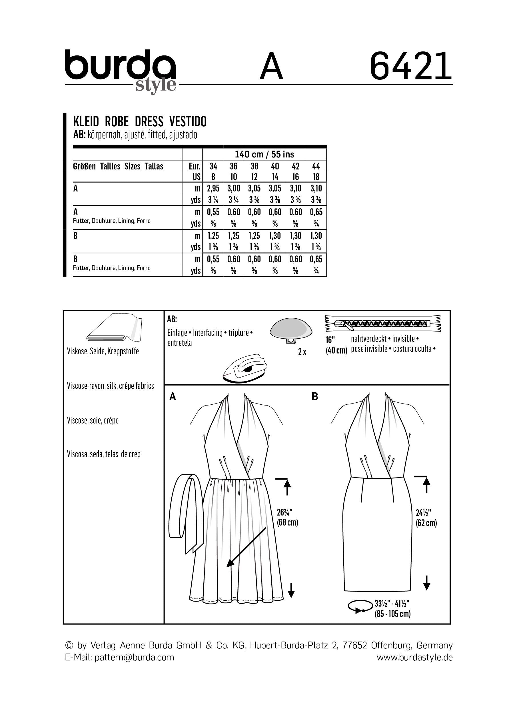 BD6421 Swing Dress Pattern from Jaycotts Sewing Supplies