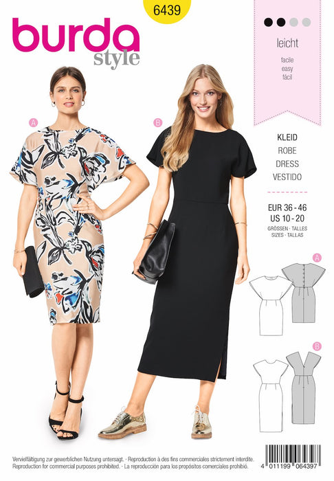 BD6439 Dresses Pattern | Back interest from Jaycotts Sewing Supplies