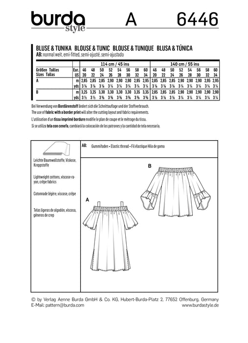 BD6446 Women's Top Pattern | Sleeve Variation from Jaycotts Sewing Supplies