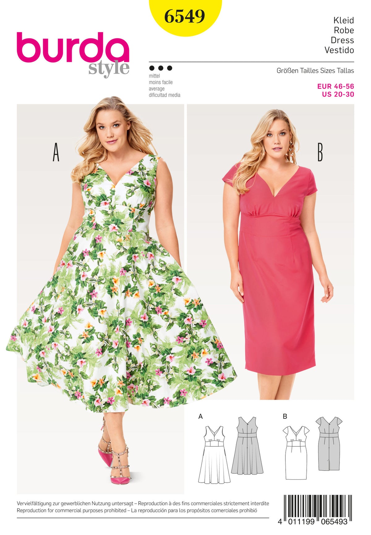 Burda Style Pattern B6522 Misses' Sheath Dress — Jaycotts.co.uk ...