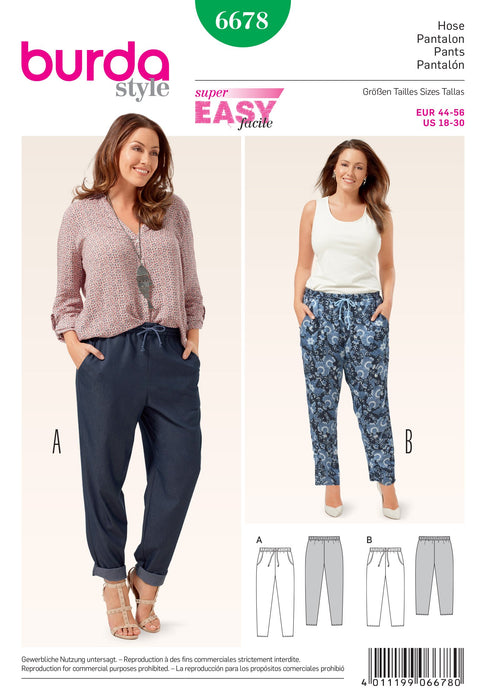 BD6678 Women's Trousers Sewing Pattern from Jaycotts Sewing Supplies