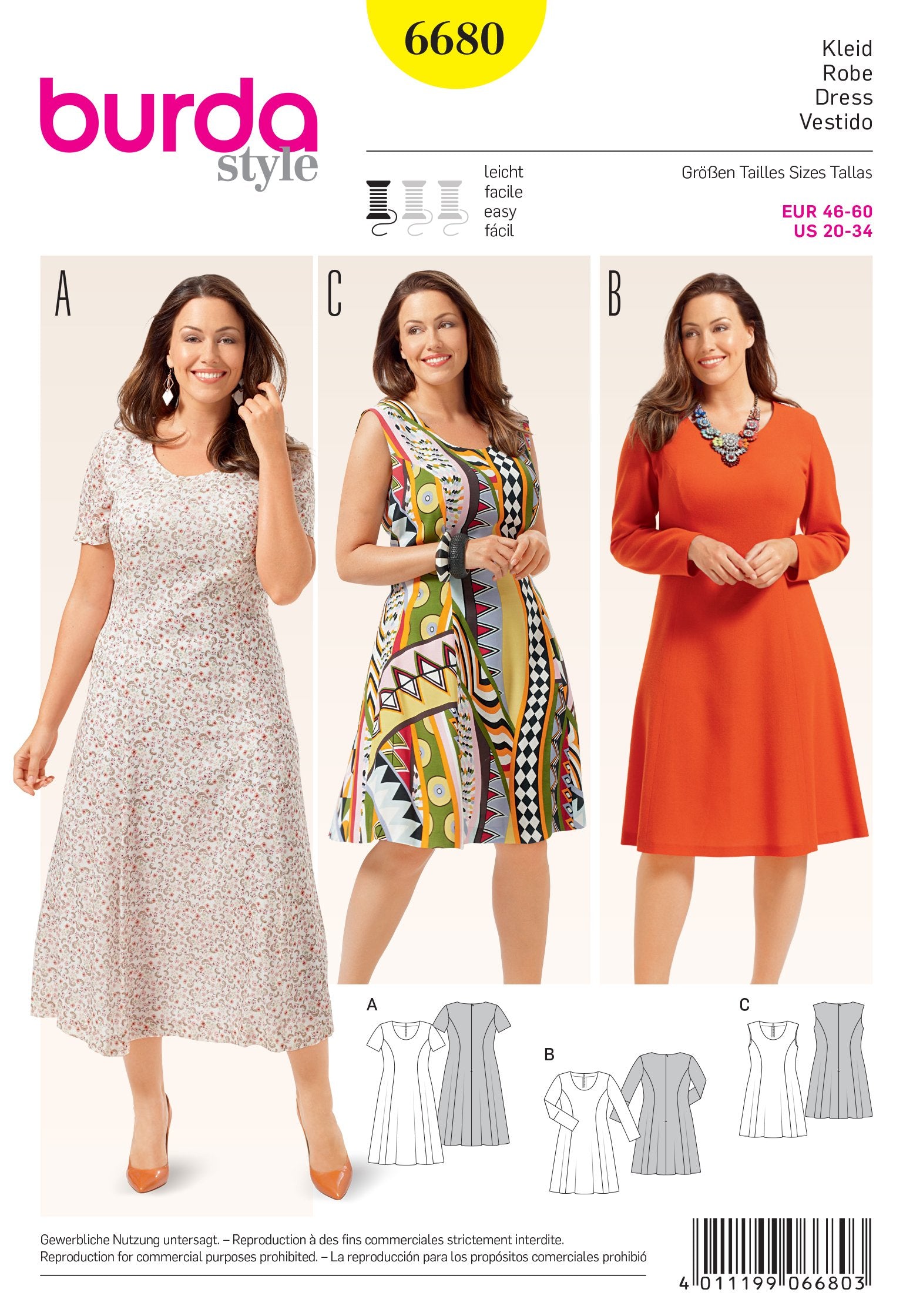 BD6680 Women's Dress Sewing Pattern from Jaycotts Sewing Supplies