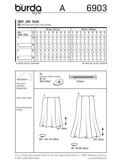 BD6903 Skirts |  Easy from Jaycotts Sewing Supplies