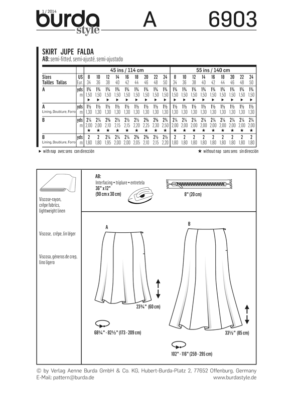 BD6903 Skirts |  Easy from Jaycotts Sewing Supplies