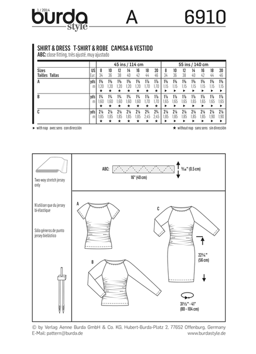 BD6910 Dresses & Tops | Easy from Jaycotts Sewing Supplies