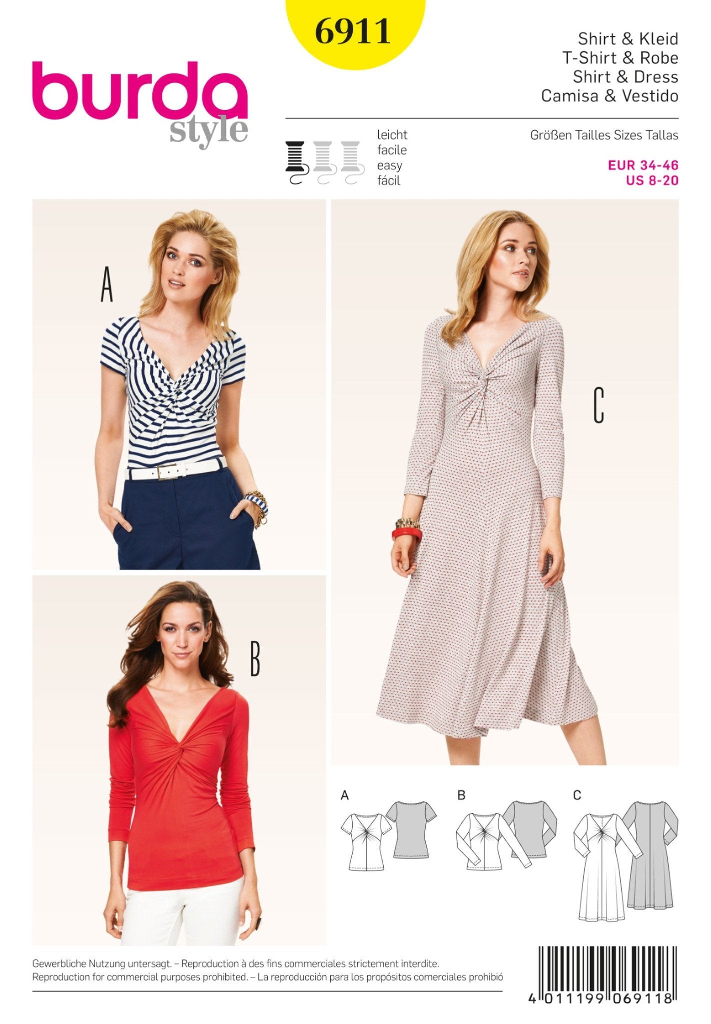 BD6911 Tops & Dresses | Easy from Jaycotts Sewing Supplies
