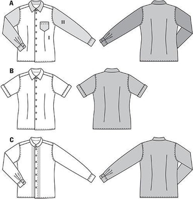 BD6931 Men's Shirts pattern | Average from Jaycotts Sewing Supplies
