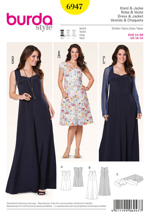 BD6947 Dress & Jacket | Easy from Jaycotts Sewing Supplies