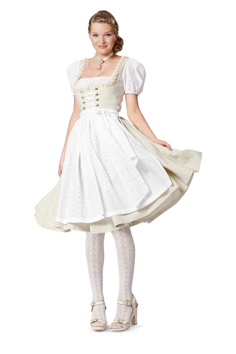 BD7057 Misses' Dirndl Folklore Dress from Jaycotts Sewing Supplies