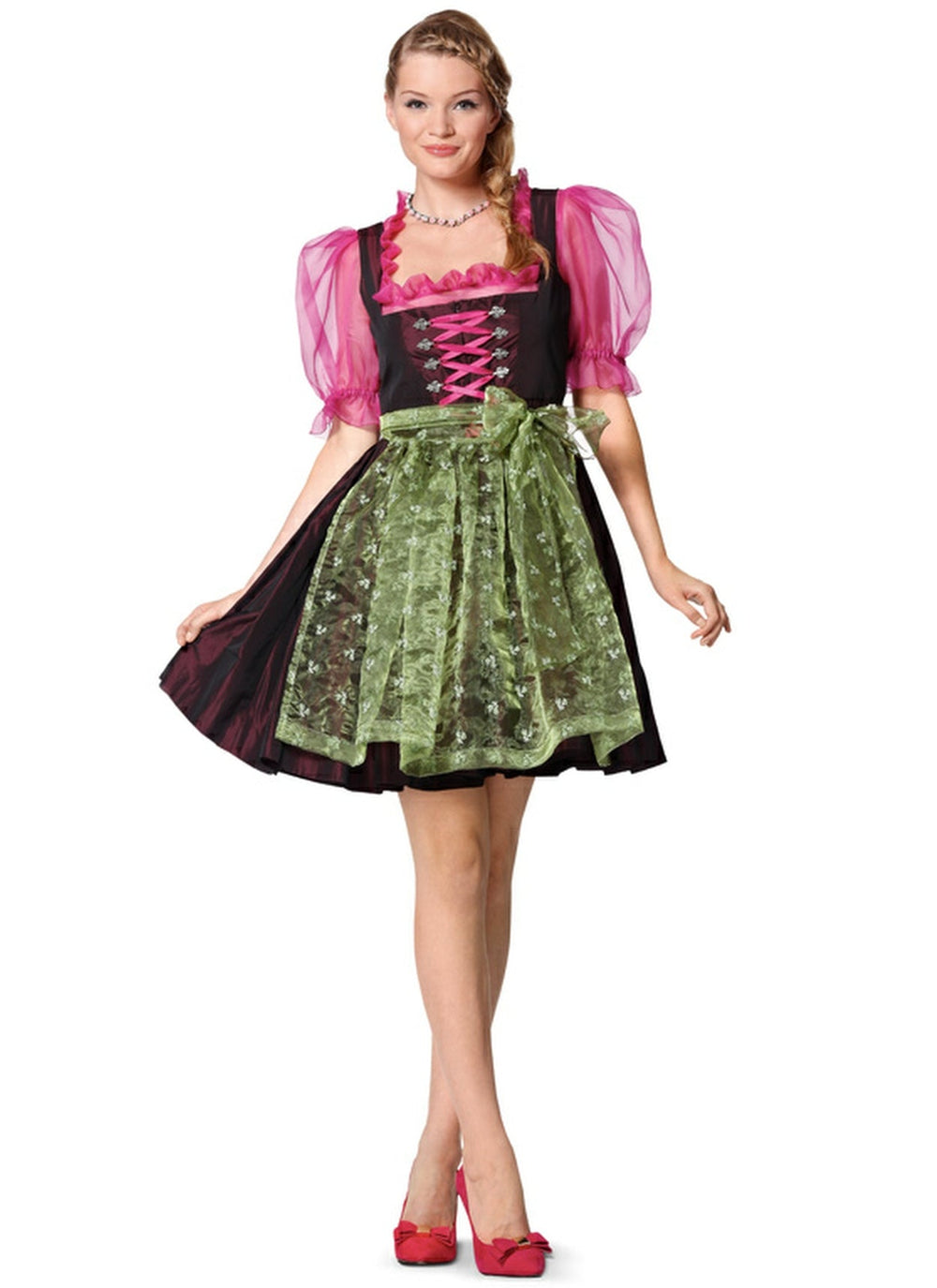 BD7057 Misses' Dirndl Folklore Dress from Jaycotts Sewing Supplies