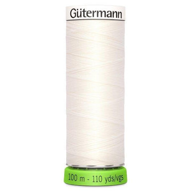 Gutermann Recycled Thread 100m, Colour 111 Off White from Jaycotts Sewing Supplies