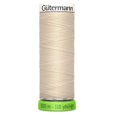 Gutermann Recycled Thread 100m, Colour 169 Cream from Jaycotts Sewing Supplies