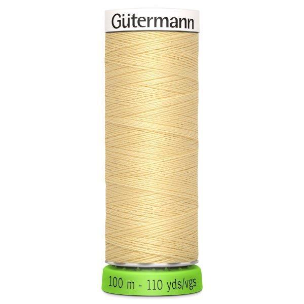 Gutermann Recycled Thread | 100m | Colour 325 Creamy Yellow from Jaycotts Sewing Supplies