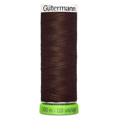 Gutermann Recycled Thread 100m, Colour 694 Dark Brown from Jaycotts Sewing Supplies