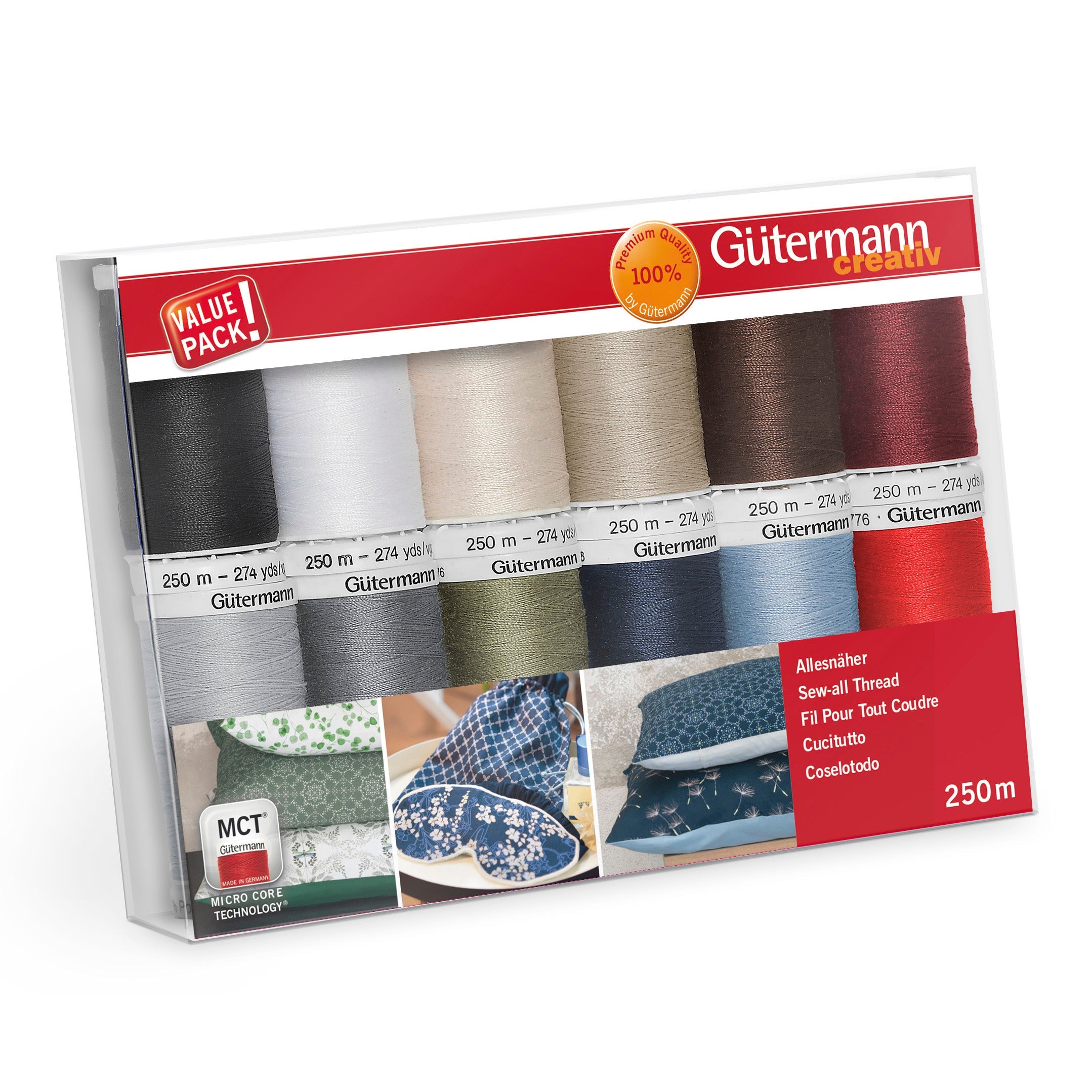 Gutermann Sew-All Thread Pack | 12 x 250m from Jaycotts Sewing Supplies