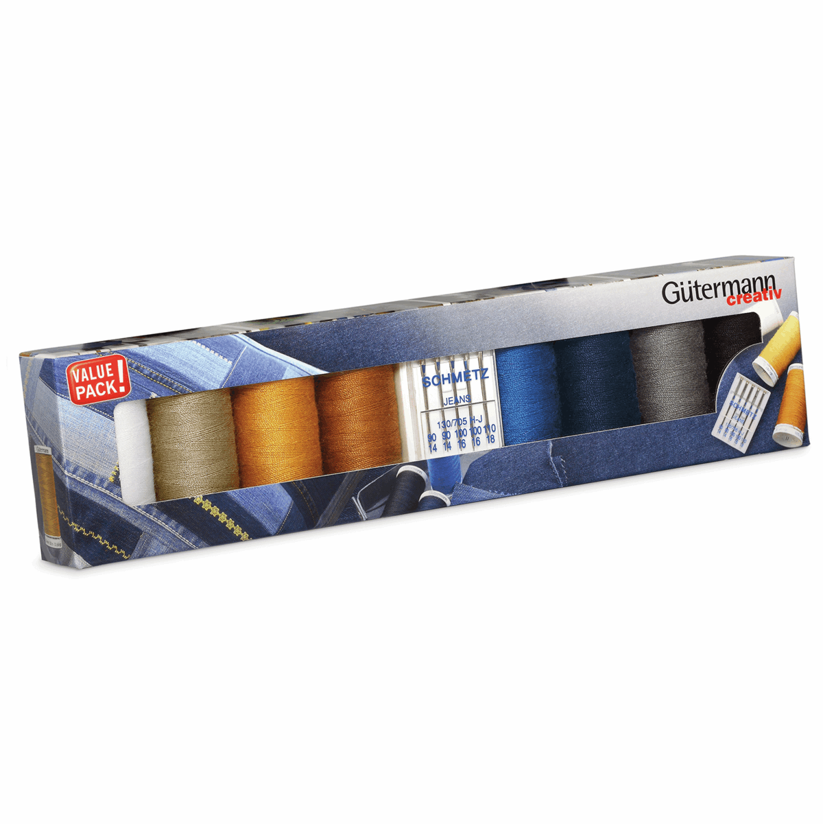 Gutermann Professional Jeans Thread set with Needles from Jaycotts Sewing Supplies