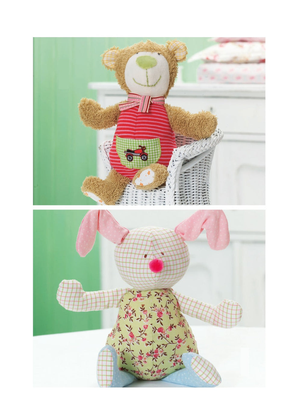 Burda 7409 Stuffed Rabbit and Bear Pattern | Easy from Jaycotts Sewing Supplies