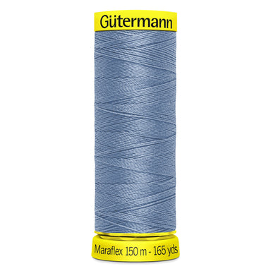 Gutermann Maraflex Stretchy Sewing Thread 150m colour 143 China Blue from Jaycotts Sewing Supplies