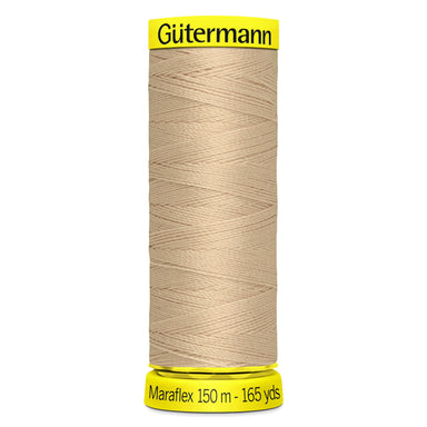 Gutermann Maraflex Stretchy Sewing Thread 150m colour 186 Fawn from Jaycotts Sewing Supplies