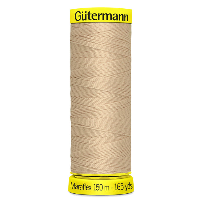 Gutermann Maraflex Stretchy Sewing Thread 150m colour 186 Fawn from Jaycotts Sewing Supplies