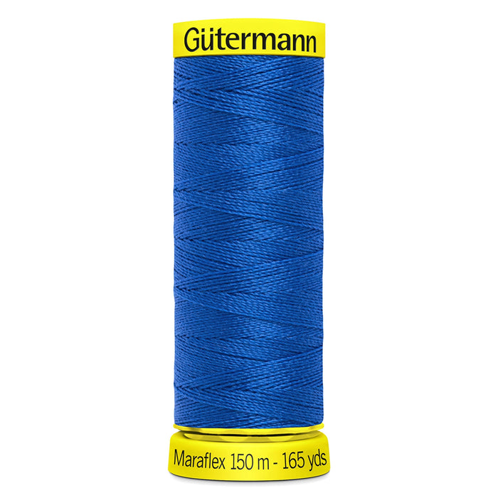 Gutermann Maraflex Stretchy Sewing Thread 150m colour 315 Electric Blue from Jaycotts Sewing Supplies