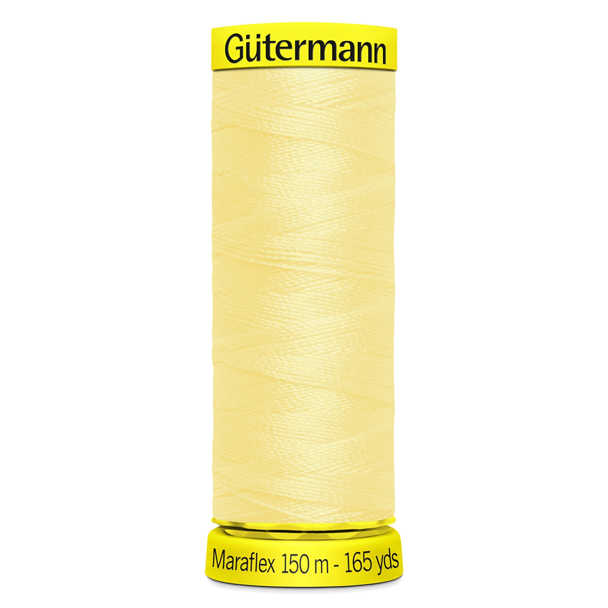 Gutermann Maraflex Stretchy Sewing Thread 150m colour 325 Primrose from Jaycotts Sewing Supplies
