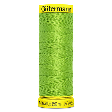 Gutermann Maraflex Stretchy Sewing Thread 150m colour 336 Chartreuse Green from Jaycotts Sewing Supplies