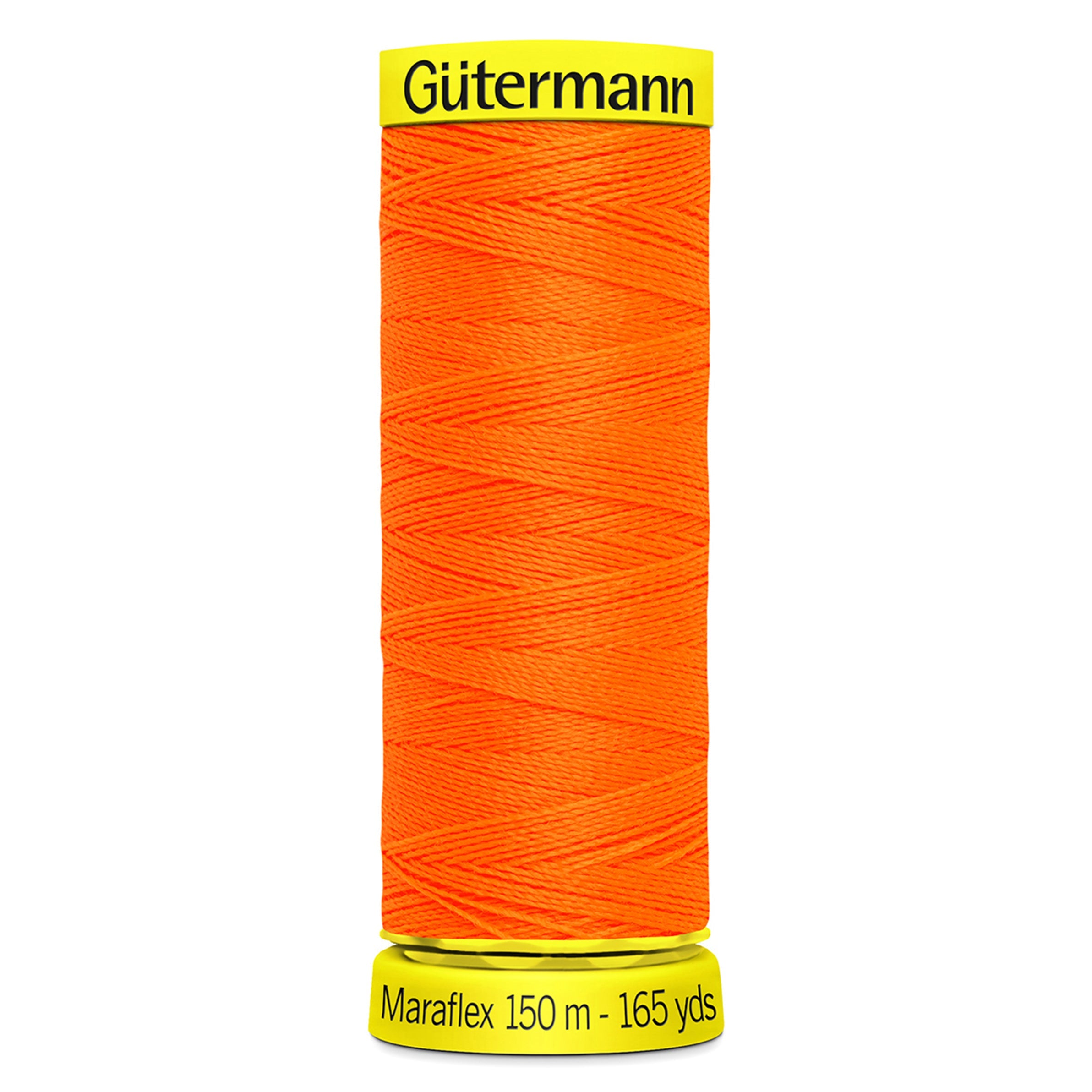 Gutermann Maraflex Stretchy Sewing Thread 150m colour 3871 Neon Orange from Jaycotts Sewing Supplies