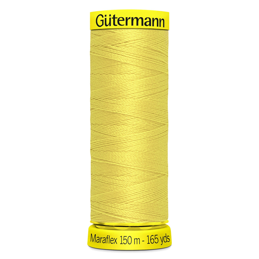 Gutermann Maraflex Stretchy Sewing Thread 150m colour 580 Yellow from Jaycotts Sewing Supplies