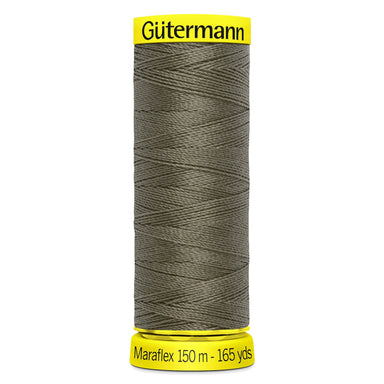 Gutermann Maraflex Stretchy Sewing Thread 150m colour 676 Khaki from Jaycotts Sewing Supplies