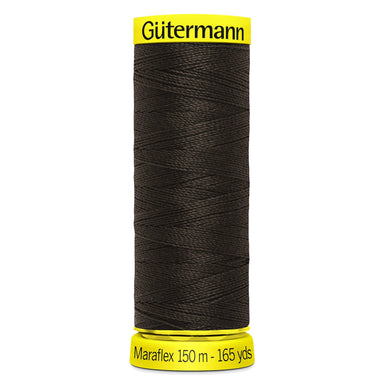 Gutermann Maraflex Stretchy Sewing Thread 150m colour 697 Dark Brown from Jaycotts Sewing Supplies