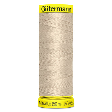 Gutermann Maraflex Stretchy Sewing Thread 150m colour 722 Natural from Jaycotts Sewing Supplies
