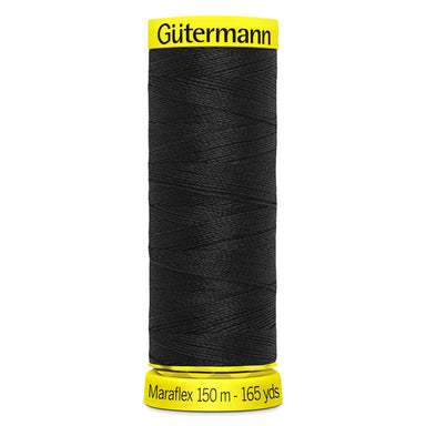Gutermann Maraflex Stretchy Sewing Thread 150m colour Black from Jaycotts Sewing Supplies