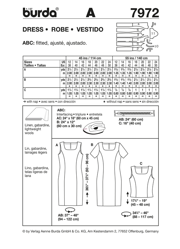 BD7972 Misses Dress & Top | Very Easy from Jaycotts Sewing Supplies