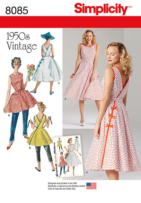 Simplicity 8085 1950's wrap dress pattern from Jaycotts Sewing Supplies