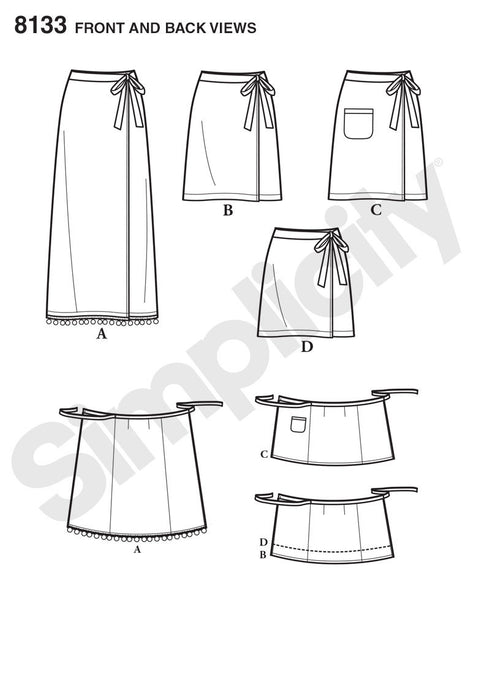 Simplicity Pattern 8133  Learn to Sew skirt pattern for miss from Jaycotts Sewing Supplies