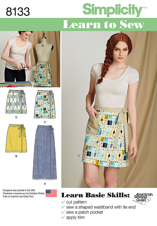 Simplicity Pattern 8133  Learn to Sew skirt pattern for miss from Jaycotts Sewing Supplies