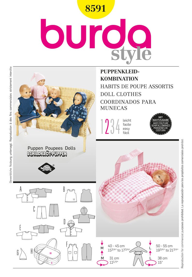 BD8591 Doll Clothes | Easy from Jaycotts Sewing Supplies