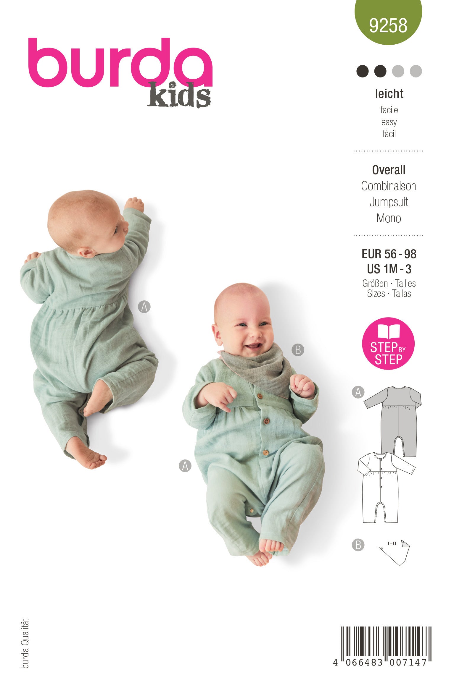 Burda Style Pattern 9258 Baby Kids’ Co-ords from Jaycotts Sewing Supplies