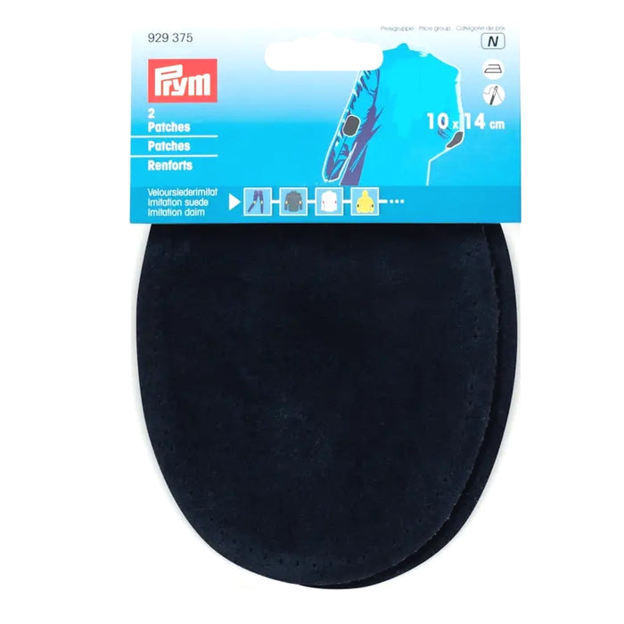 Prym Navy Elbow Patches Imitation Suede from Jaycotts Sewing Supplies