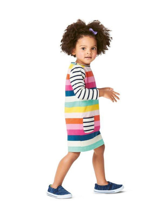 Burda Pattern 9296 Babies' Shirtdress with Pockets – 
Dress with Gathered Skirt from Jaycotts Sewing Supplies