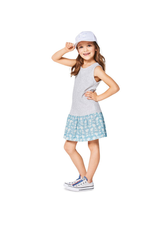 BD9341 Girls Summer Jersey Dresses from Jaycotts Sewing Supplies