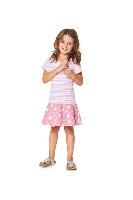 BD9341 Girls Summer Jersey Dresses from Jaycotts Sewing Supplies