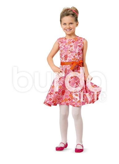 Burda 9379 Girl's Dress pattern from Jaycotts Sewing Supplies