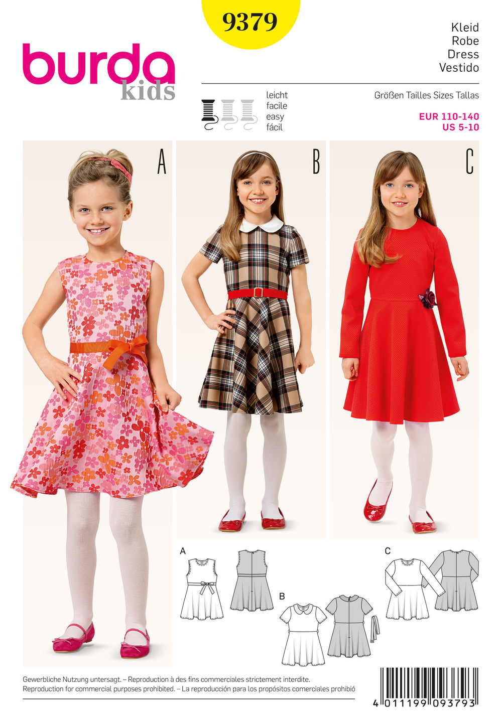 BD9379 Burda Style Pattern 9379 Dress from Jaycotts Sewing Supplies