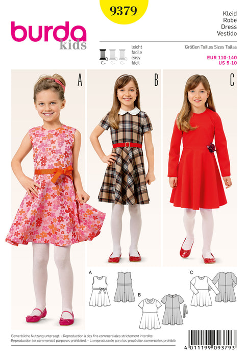 BD9379 Burda Style Pattern 9379 Dress from Jaycotts Sewing Supplies