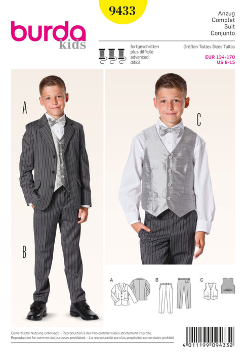 BD9433 Boys Suit | Advanced from Jaycotts Sewing Supplies